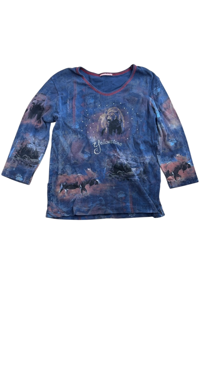 Yellowstone Bear Top Large Blue