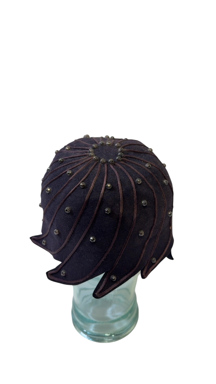 1980’s Beaded Felf Hat Black