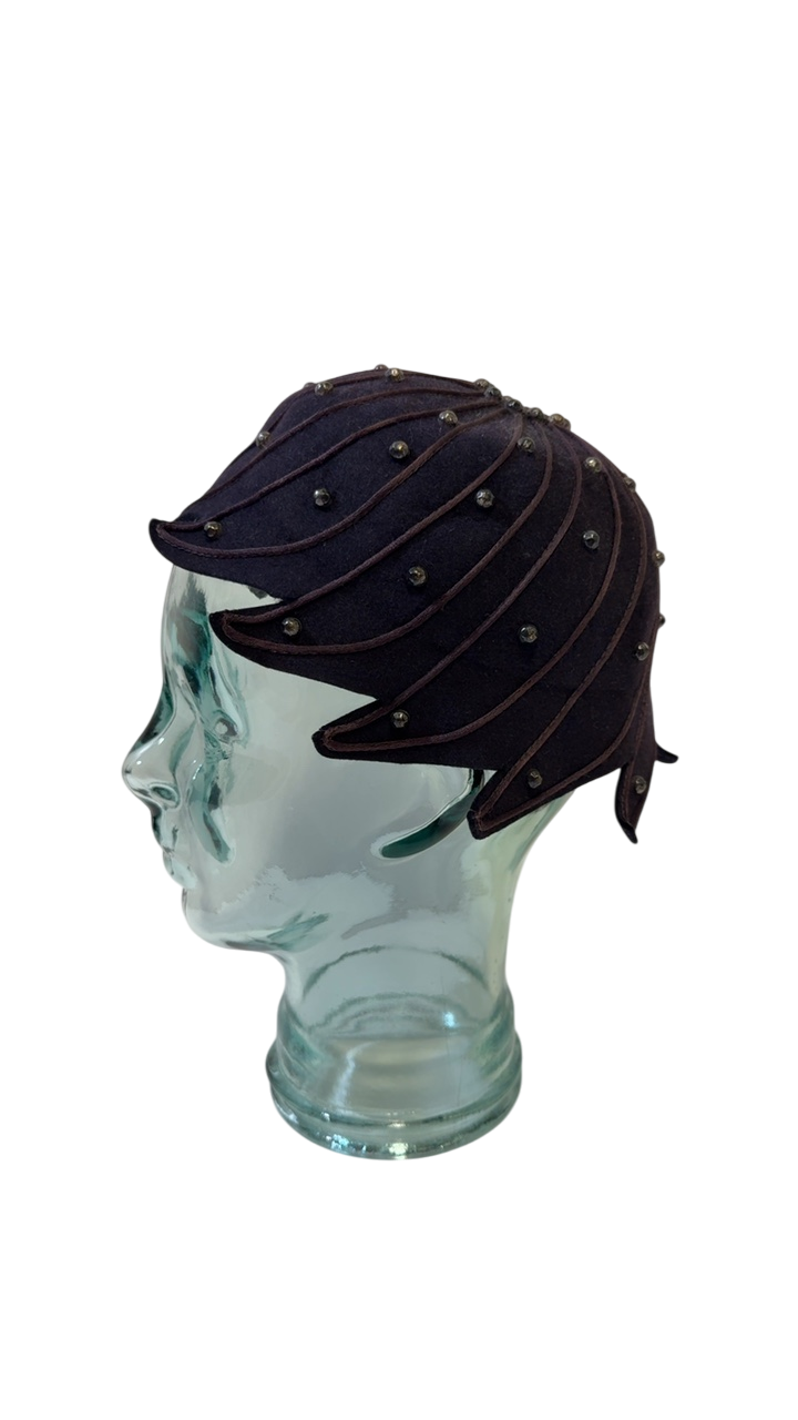 1980’s Beaded Felf Hat Black