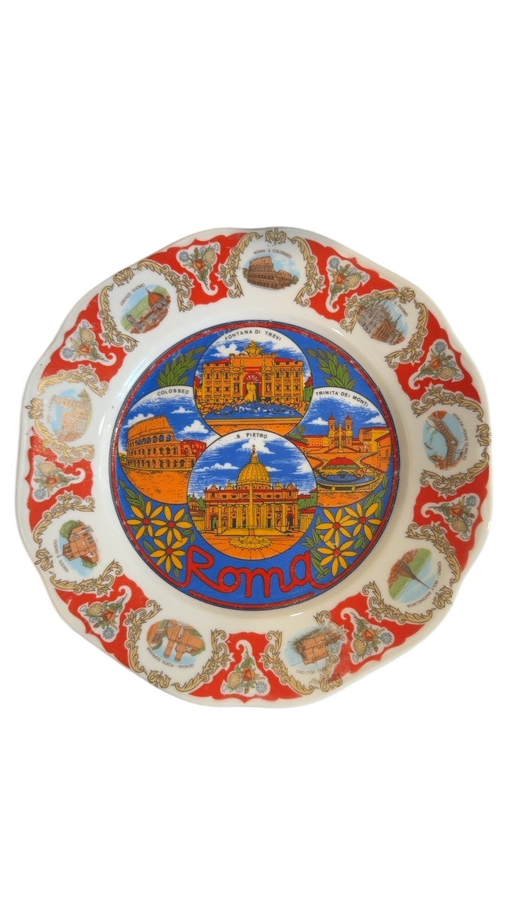 Roma Decorative Plate Red Blue