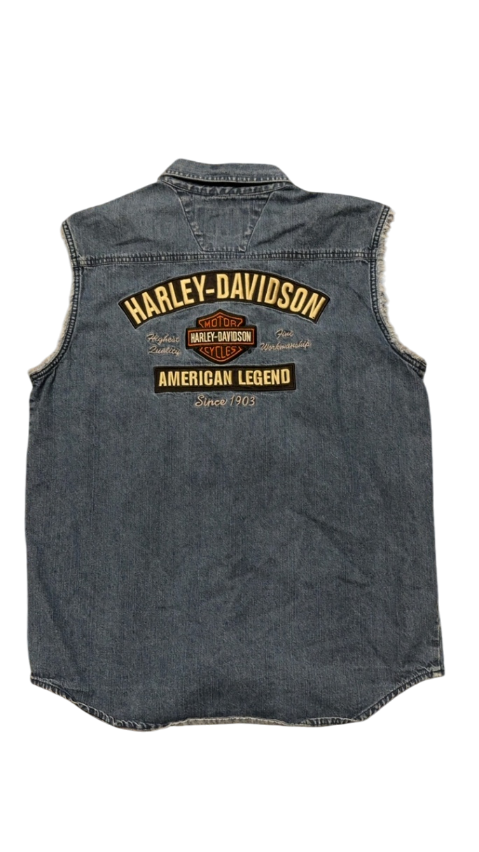 Harley-Davidson Denim Cut Off Top
