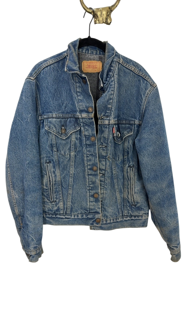 80s Levis 70506 0317 Blanket Lined Denim Trucker Jacke