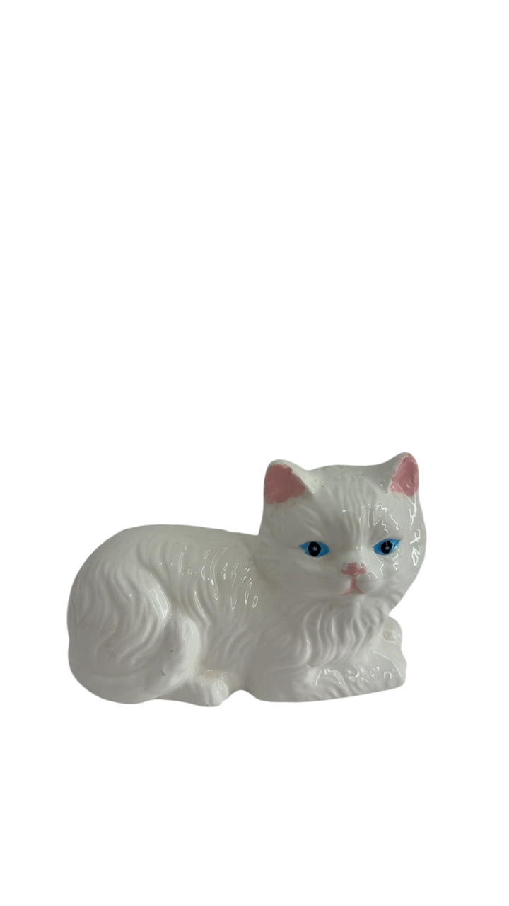 Kitten Trinket White with pink and blue accents