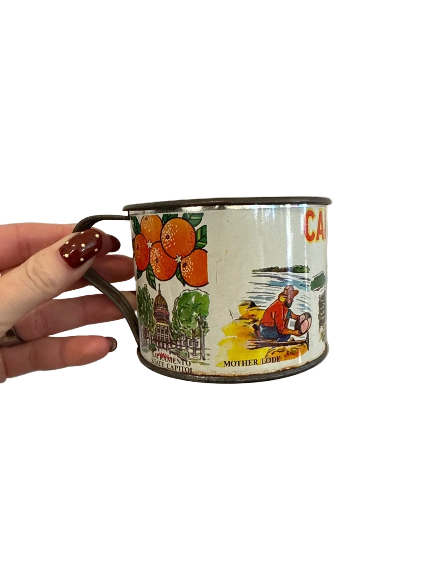 Vintage California Collectors Tin Cup