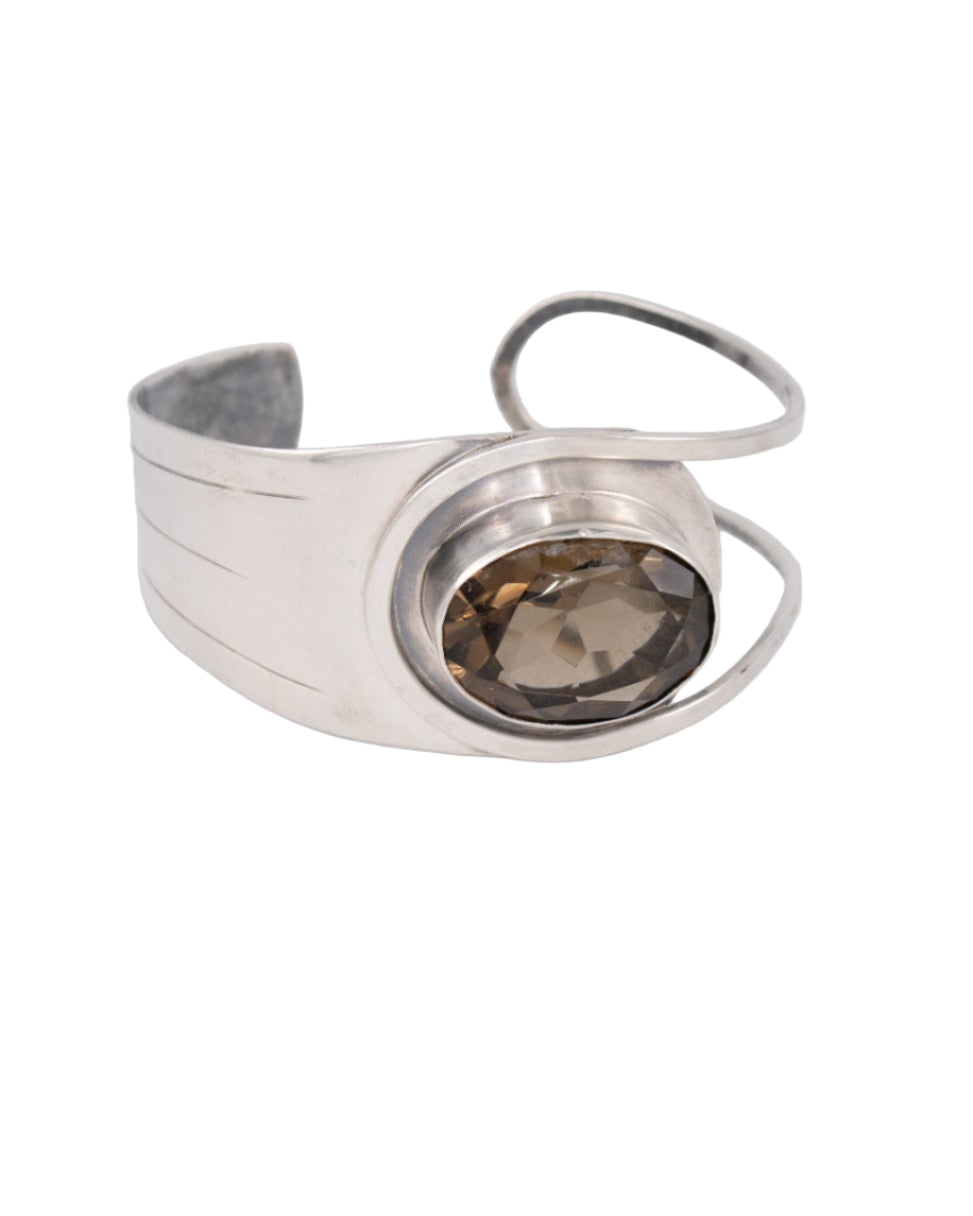 SS Bracelet Smoky Quartz