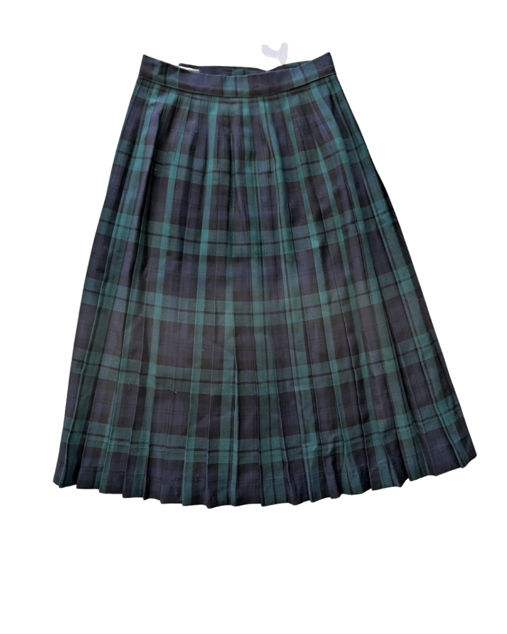 Vintage Made in England Green Plaid Skirt