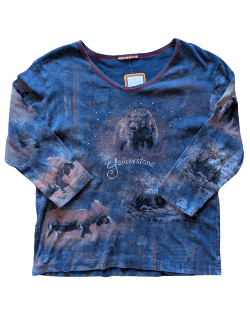 Yellowstone Bear Top Large Blue