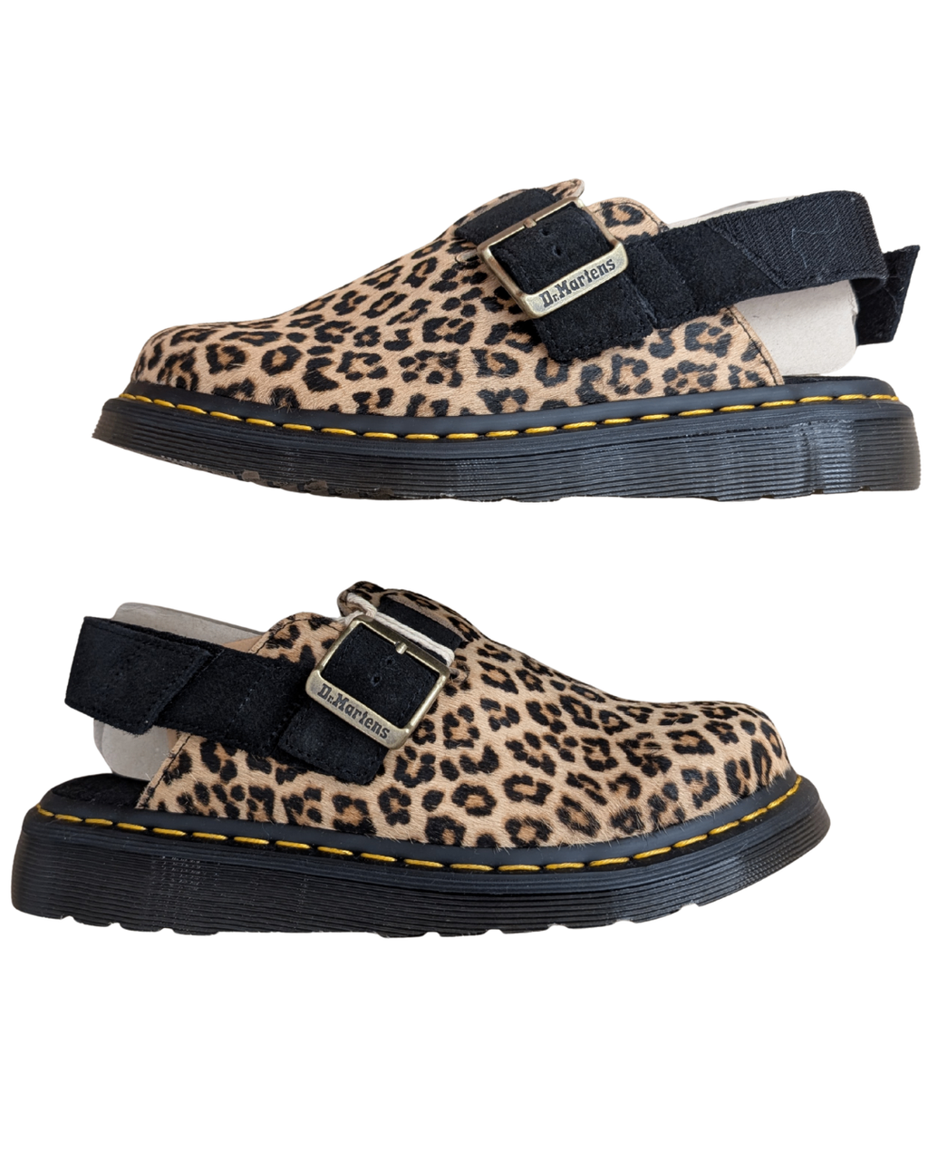 Dr. Martens 7 Leopard Mules (NEW)