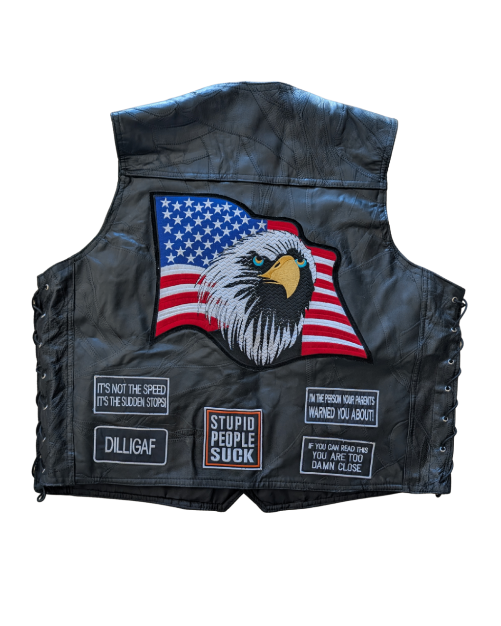 Diamond Plate Patch Biker Vest