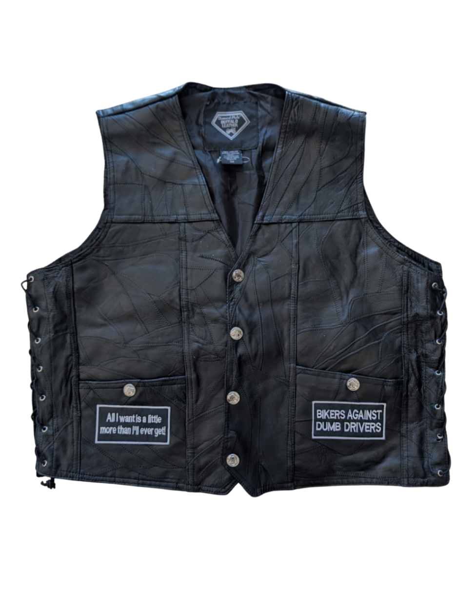 Diamond Plate Patch Biker Vest