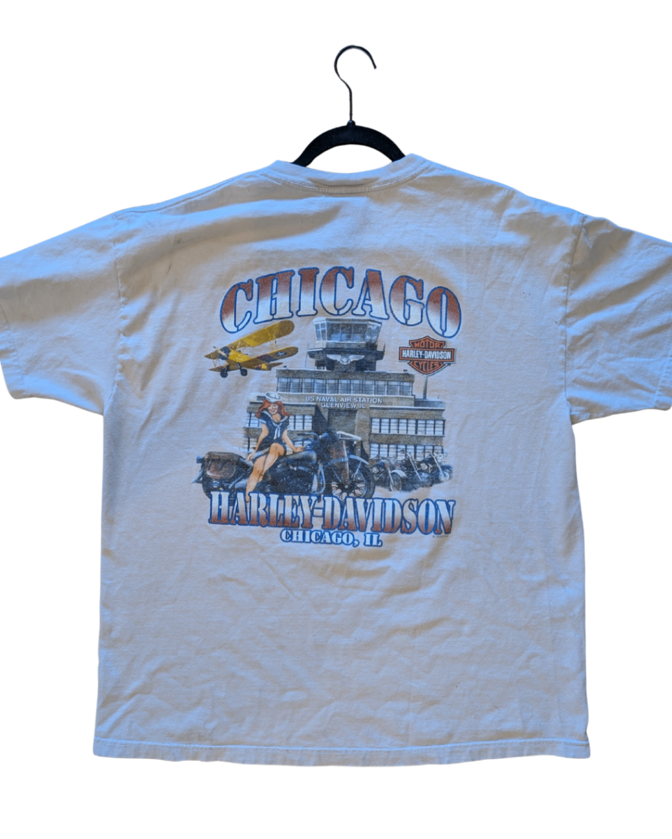 Harley Tan Motorcycle/Chicago Tee