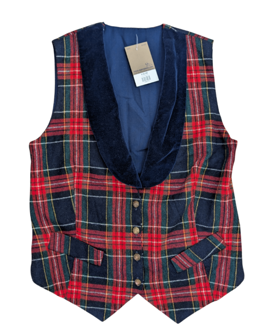 Xmas Plaid Vest