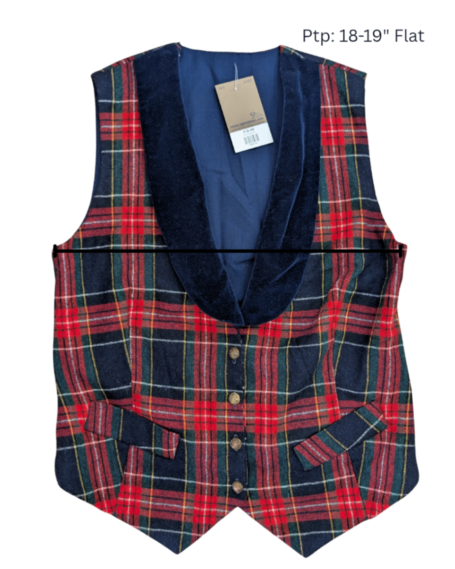 Xmas Plaid Vest
