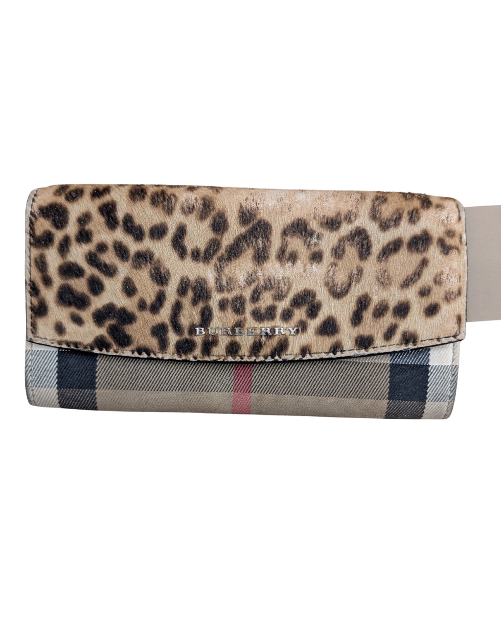 Burberry Wallet Beige/Tan with Leopard Print