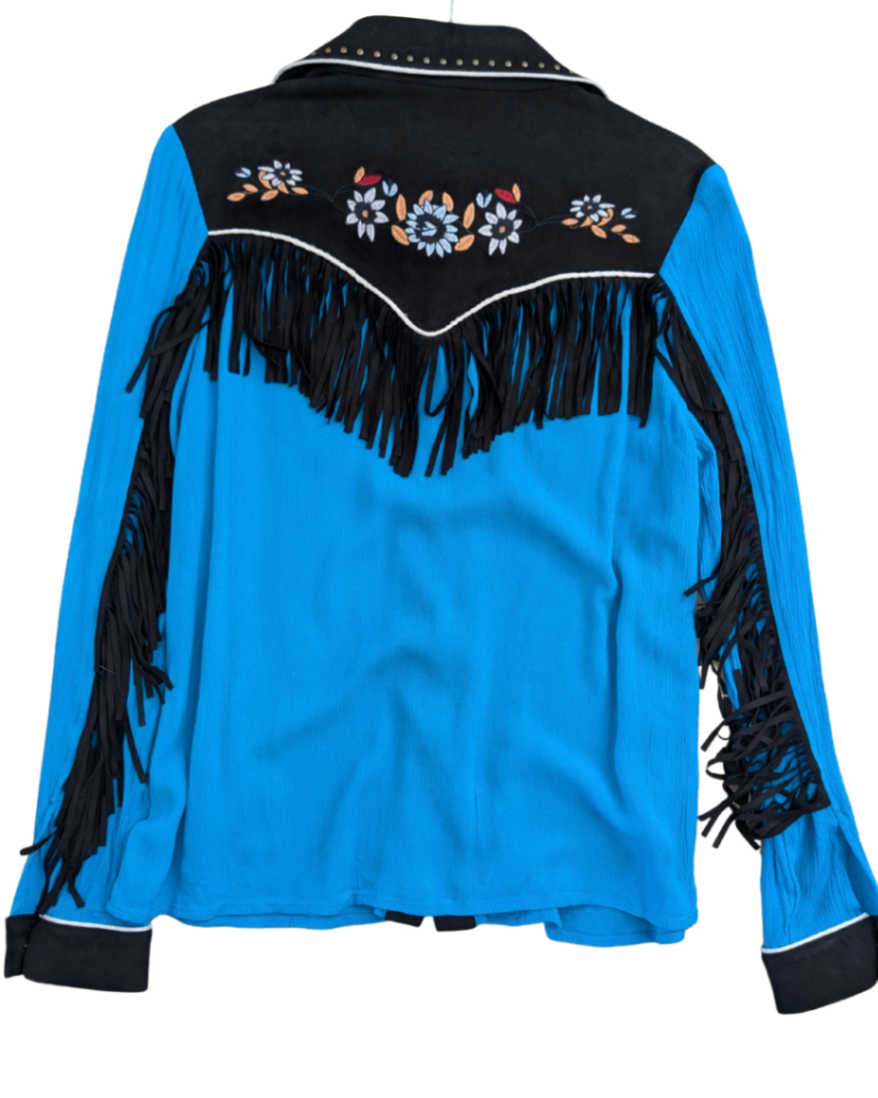 John Moon Top Medium Blue and black