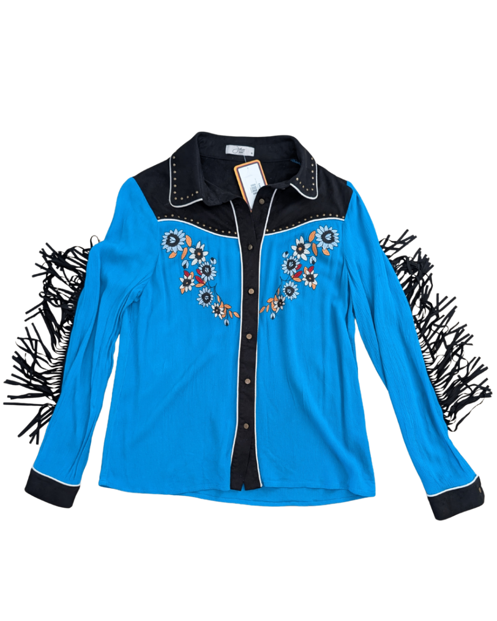 John Moon Top Medium Blue and black