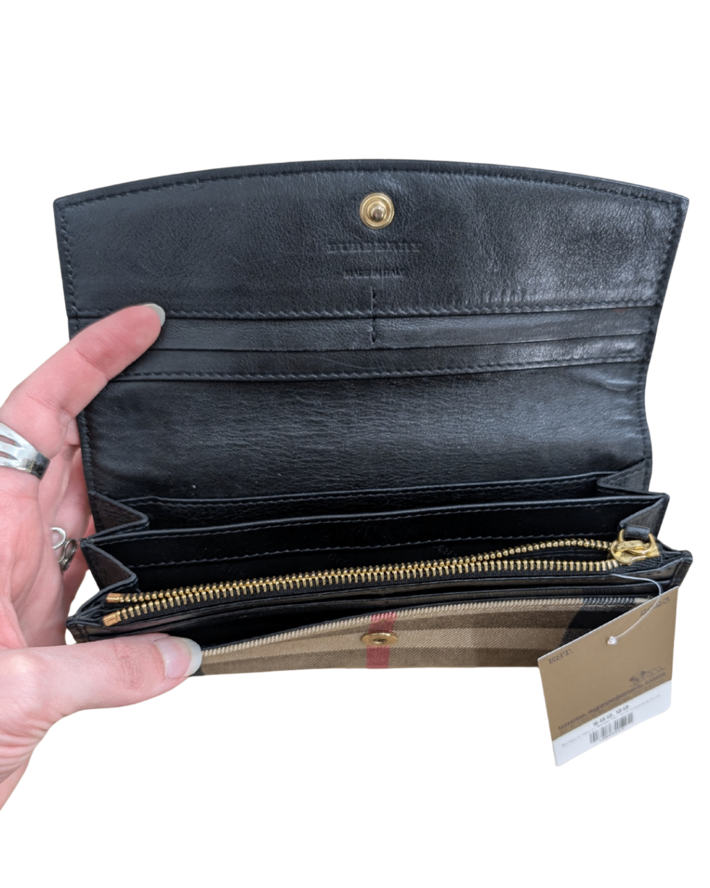 Burberry Wallet Beige/Tan with Leopard Print