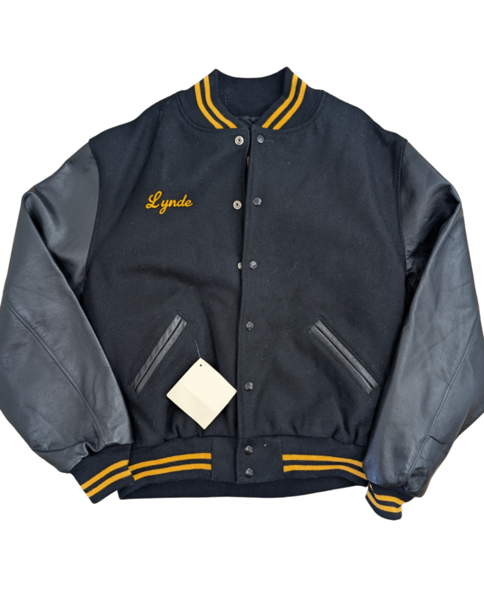 Lynde Varsity Jacket XL Black with yellow accents