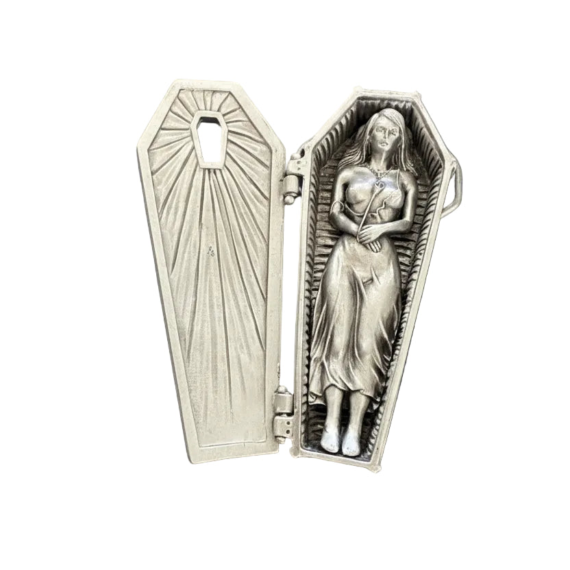 Pewter Coffin Belt Buckle