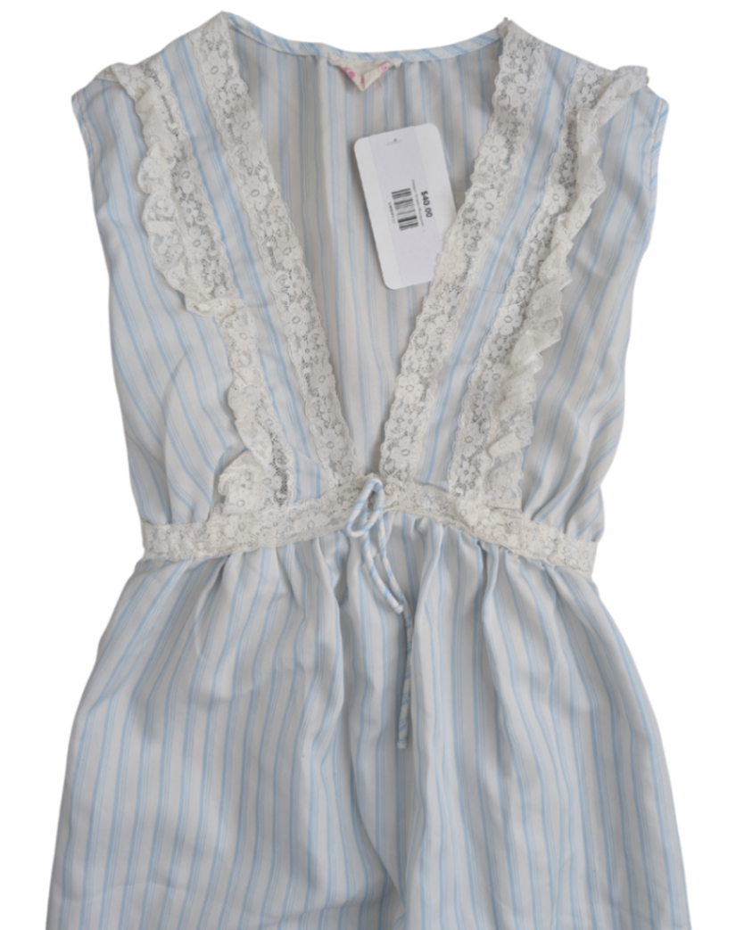 Vintage Striped Nightgown - L