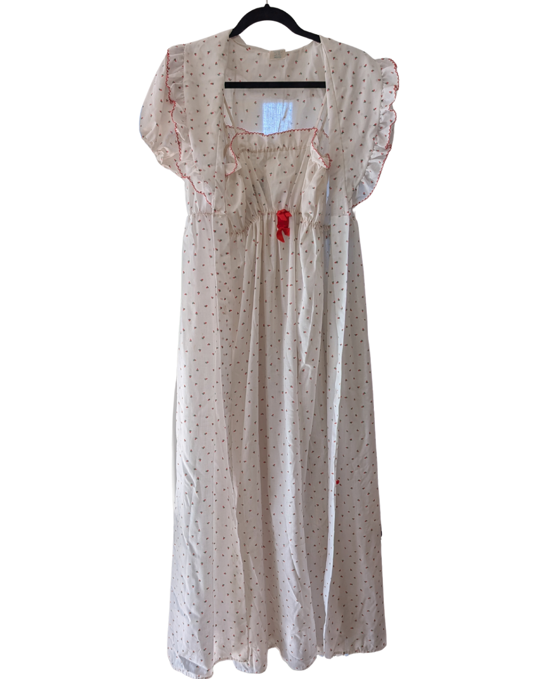 Vintage Strawberry Nightgown and Robe - M