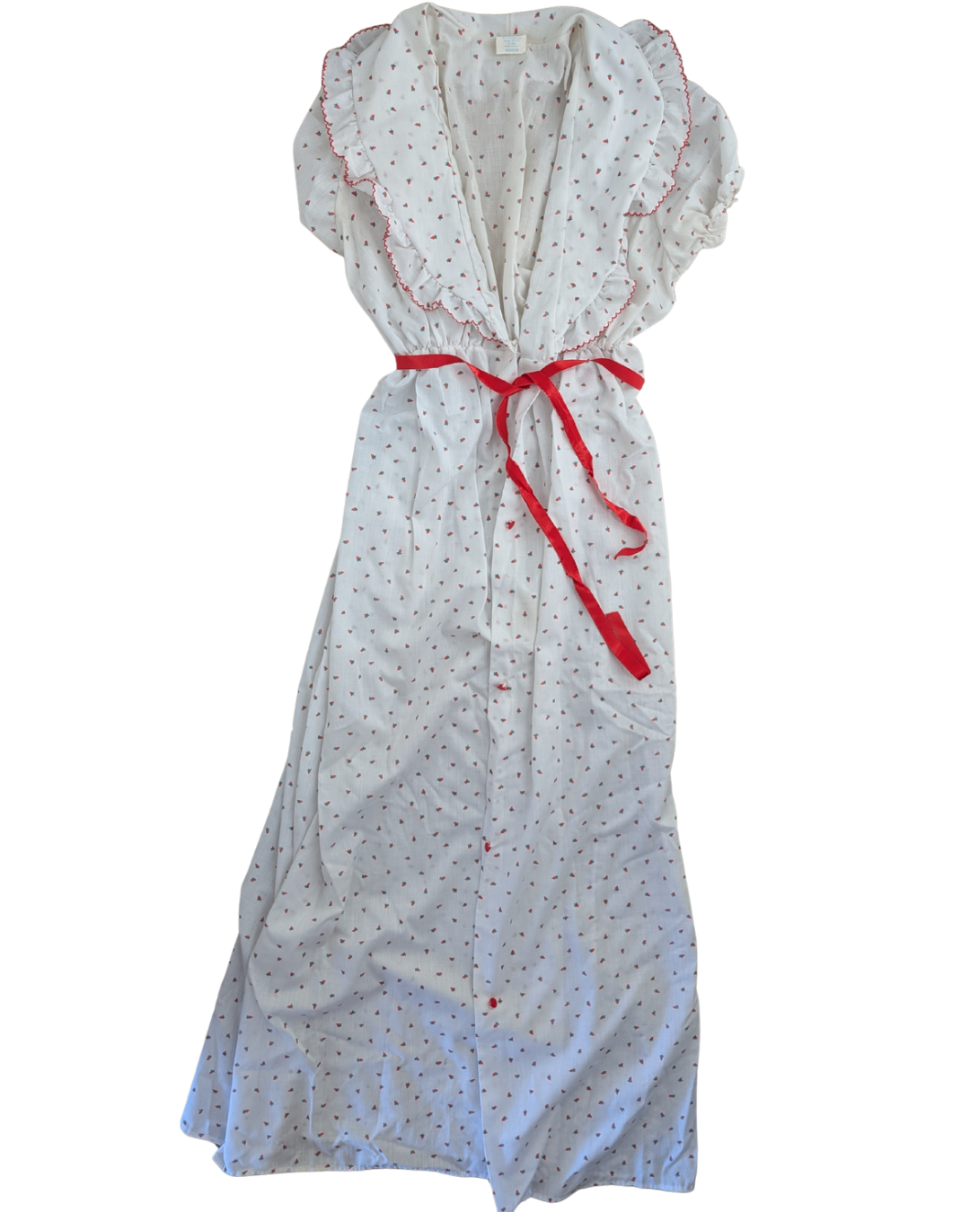 Vintage Strawberry Nightgown and Robe - M