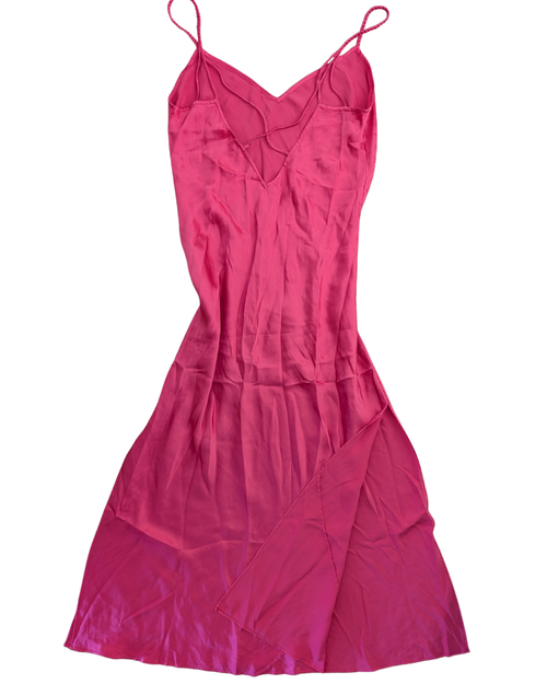 100% Silk Pink Dress - S