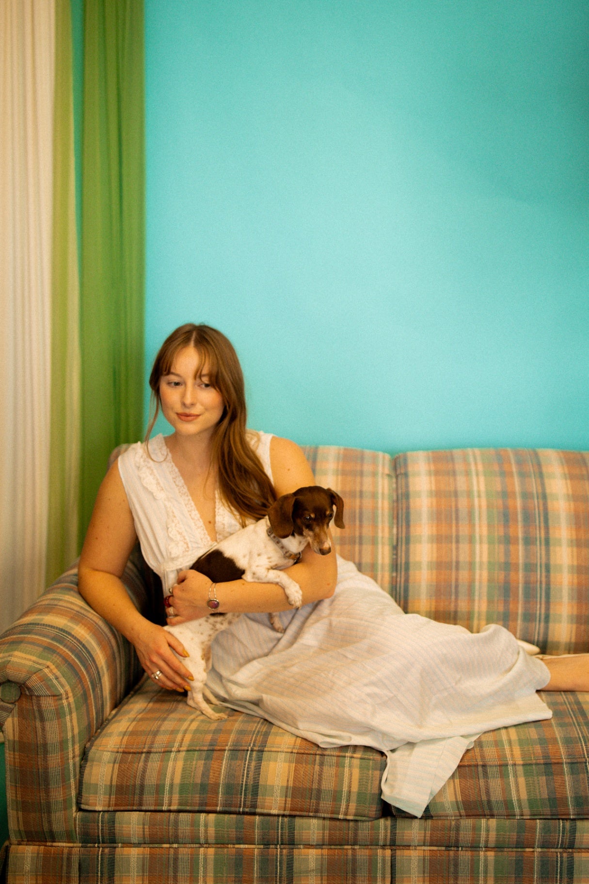 Vintage Striped Nightgown - L