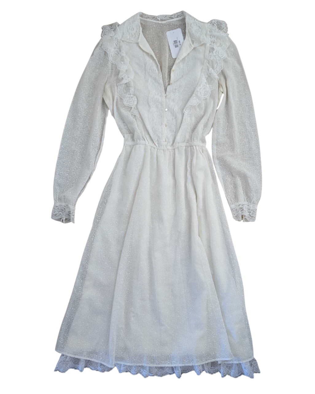 Vintage Gunne Sax Style Lace Dress - M