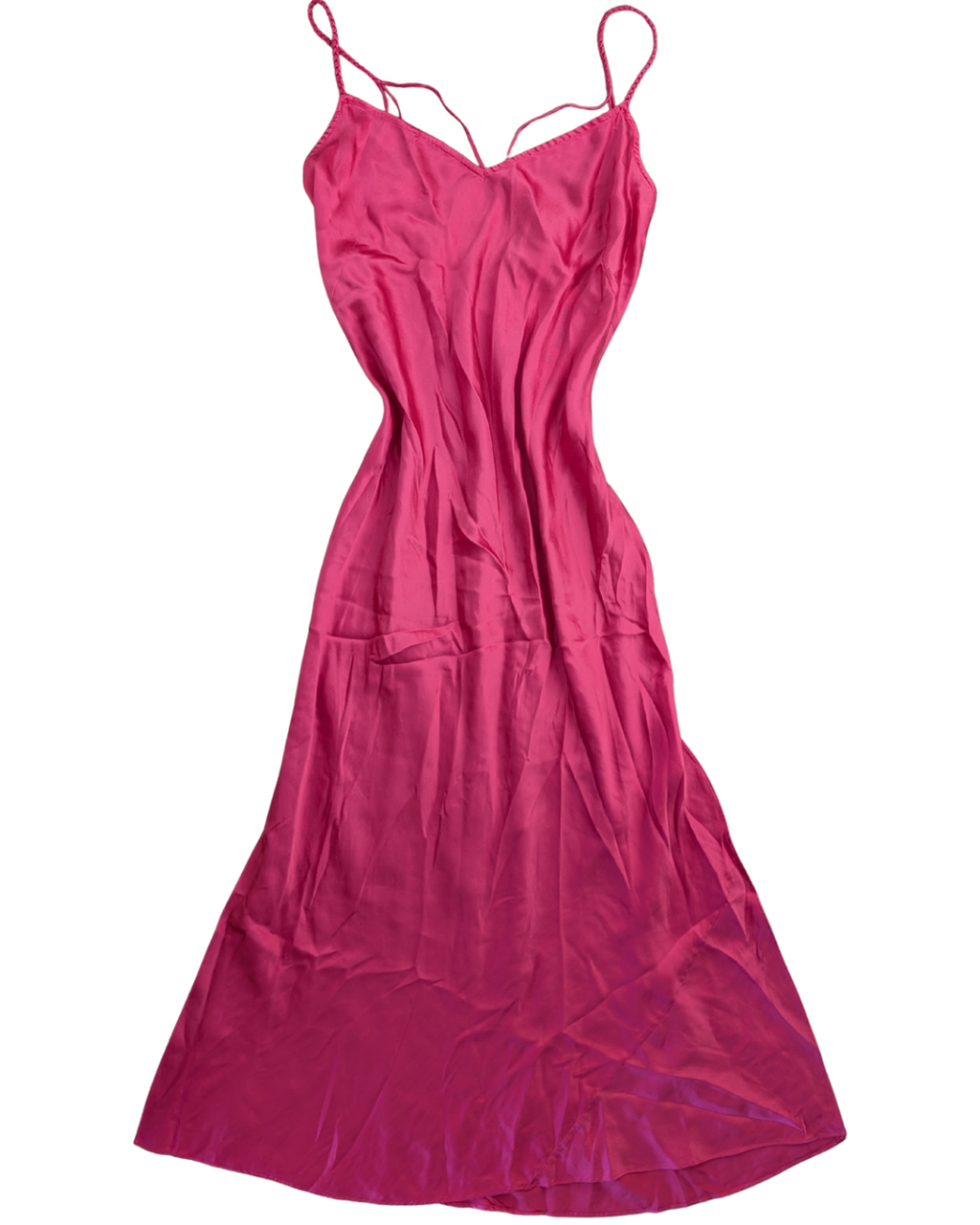100% Silk Pink Dress - S