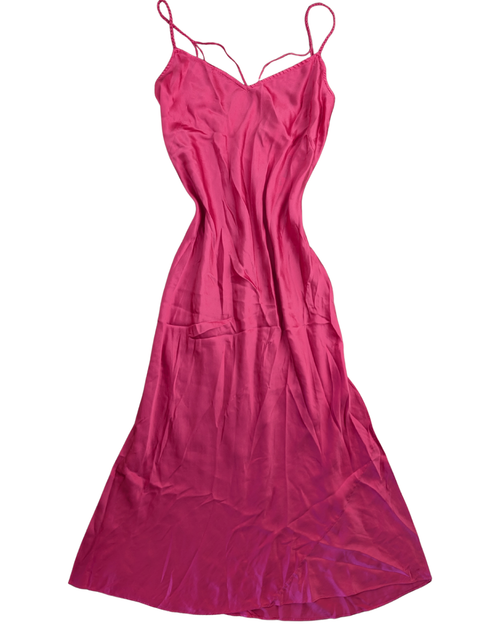 100% Silk Pink Dress - S