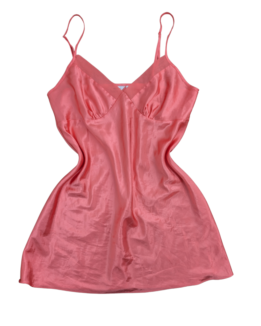 Large Coral Pink Slip Dress