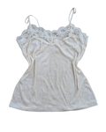 Ivory Velour Slip Top Large
