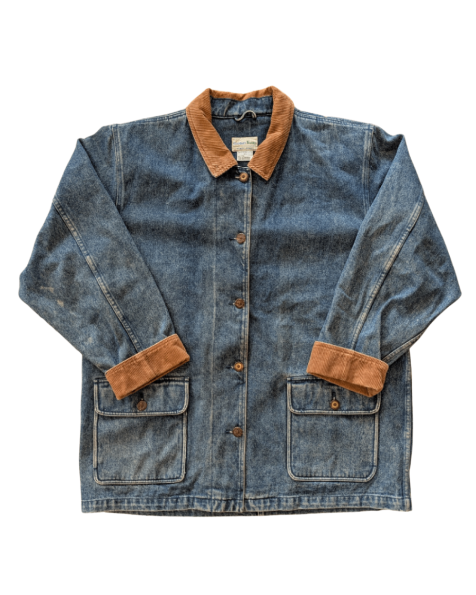 Denim Chore Jacket with Corduroy - 2X