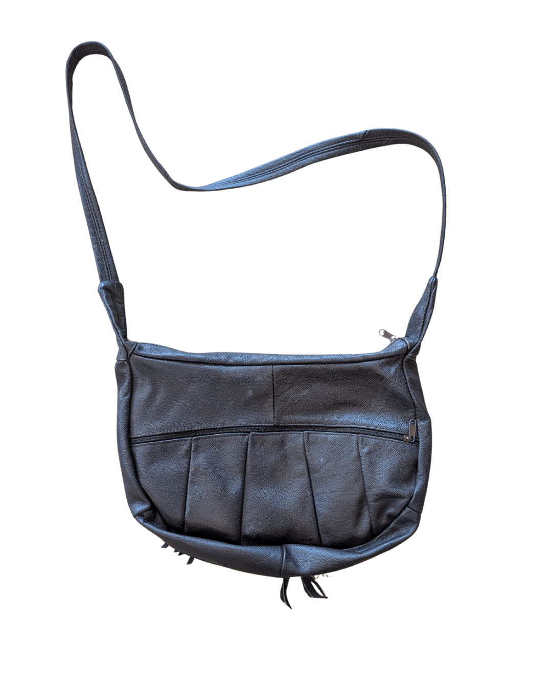 Genuine Leather Brown Fringe Bag