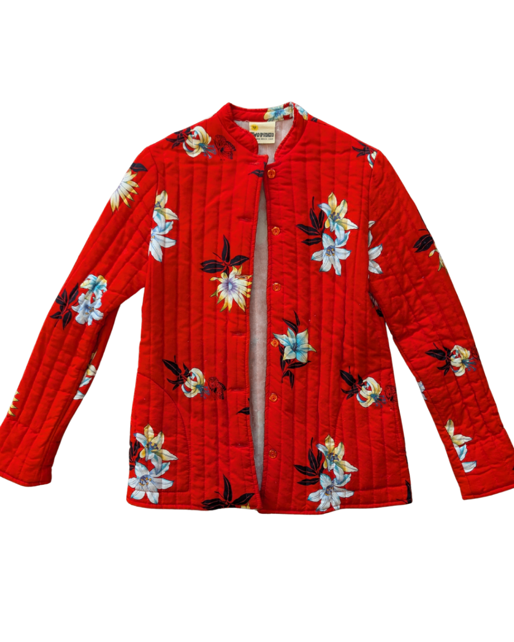 60-70's Red Quilted Jacket - XS/S