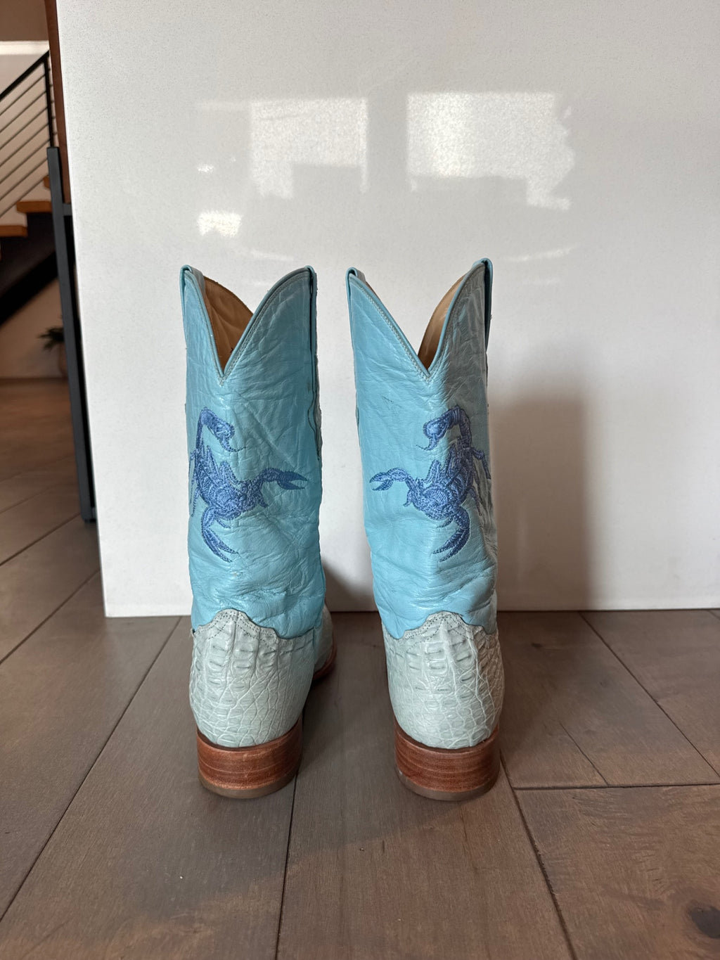 El Acran De Durango Boots 11.5 Light blue, beige, brown