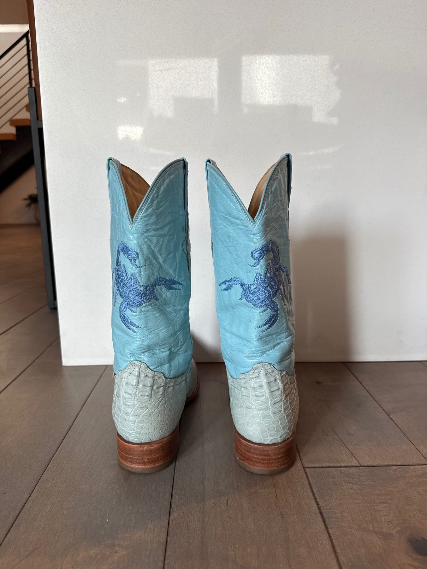 El Acran De Durango Boots 11.5 Light blue, beige, brown