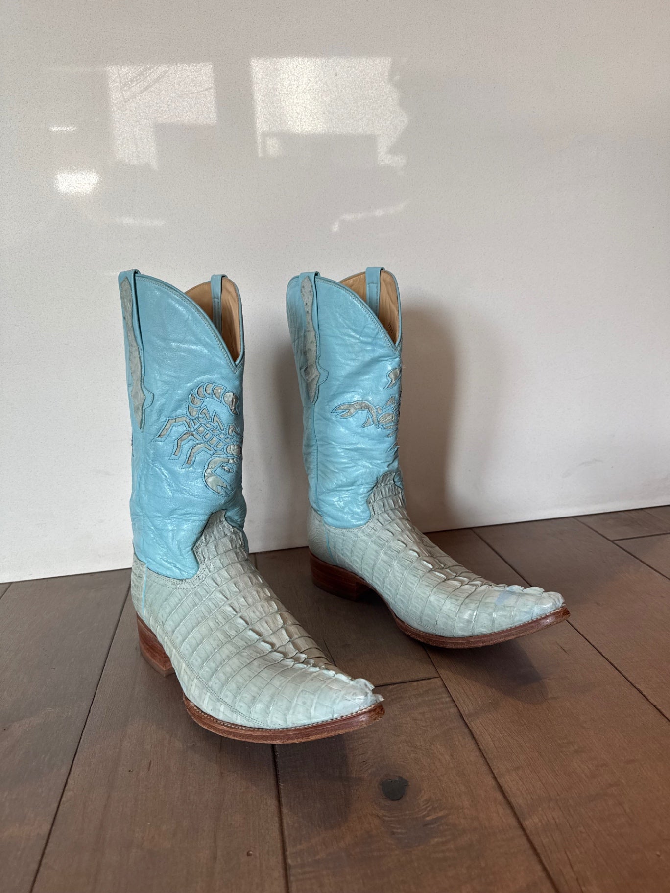 El Acran De Durango Boots 11.5 Light blue, beige, brown
