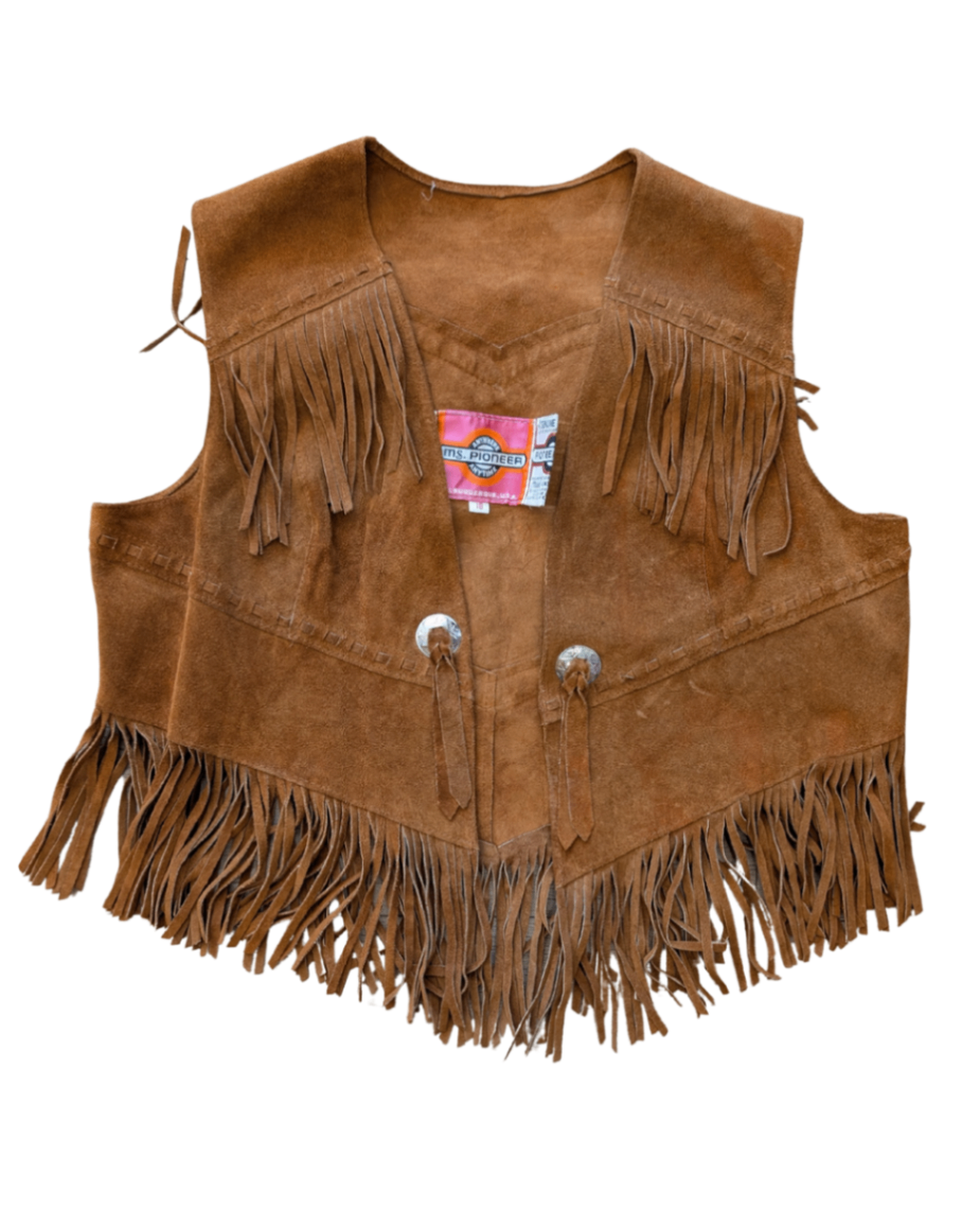 Leather Fringe Vest - 18