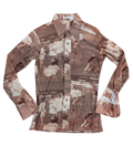 AOP 70's Dagger Collar Button Up - M (missing one button)