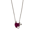 Sterling Silver Devil Heart Necklace
