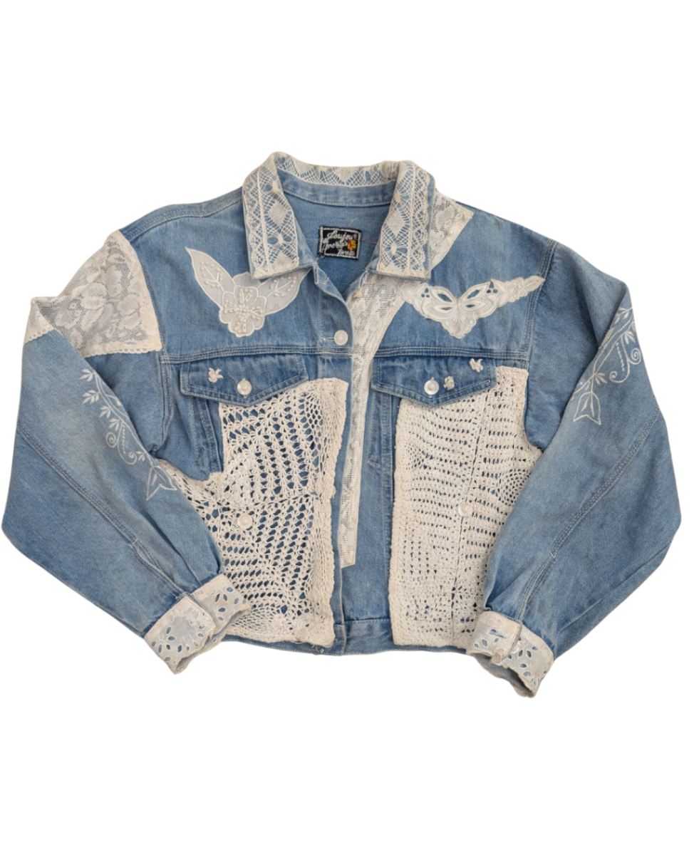 Lace Denim Jacket - 20" PTP