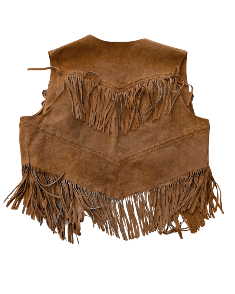 Leather Fringe Vest - 18