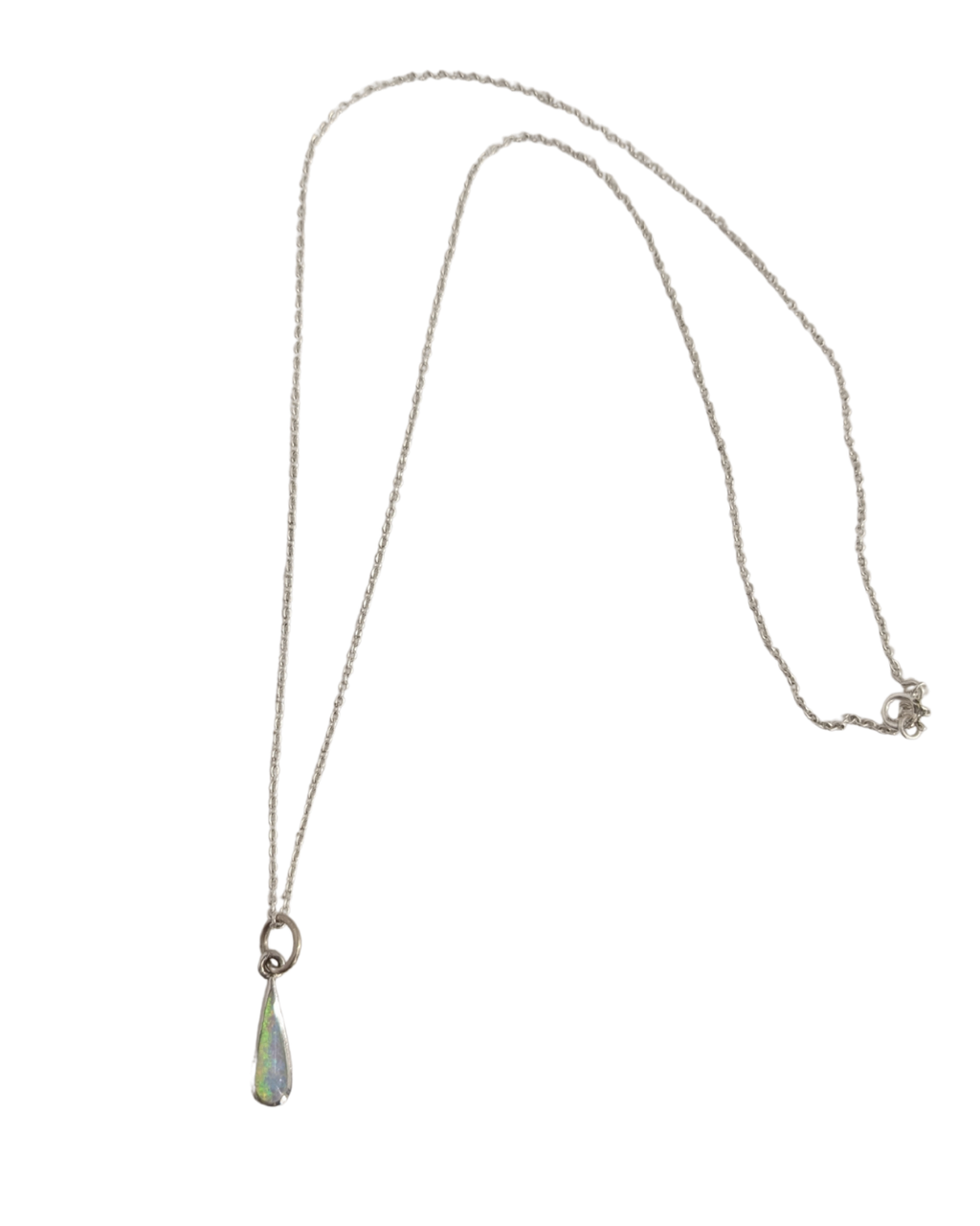 Sterling Silver Opal Necklace