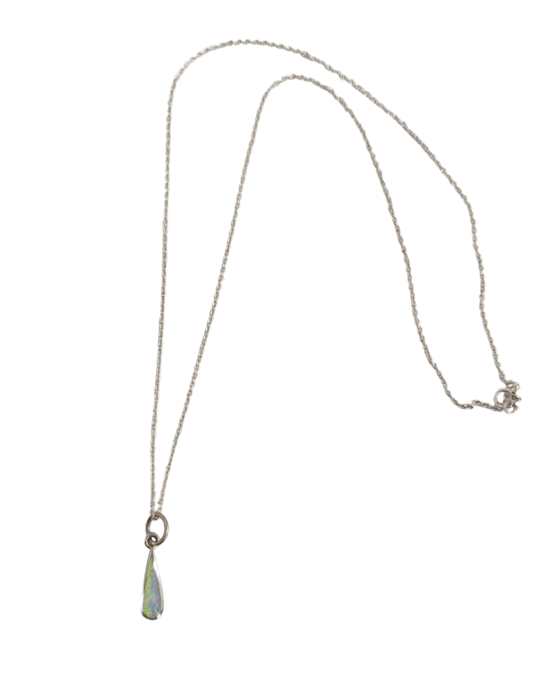 Sterling Silver Opal Necklace