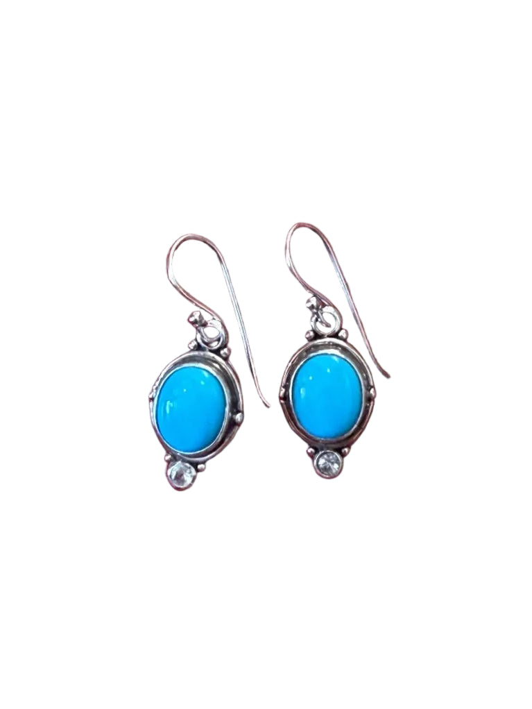Silver Earrings Turqouise