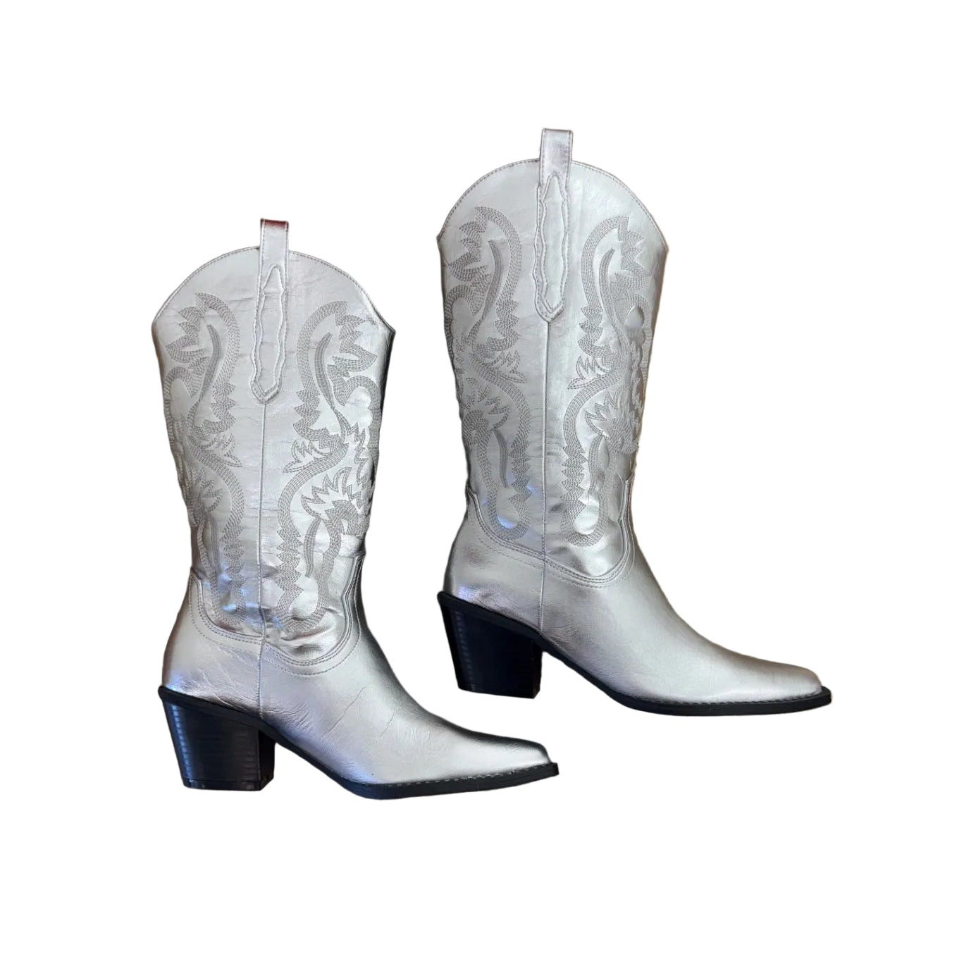 Silver Cowboy Boots
