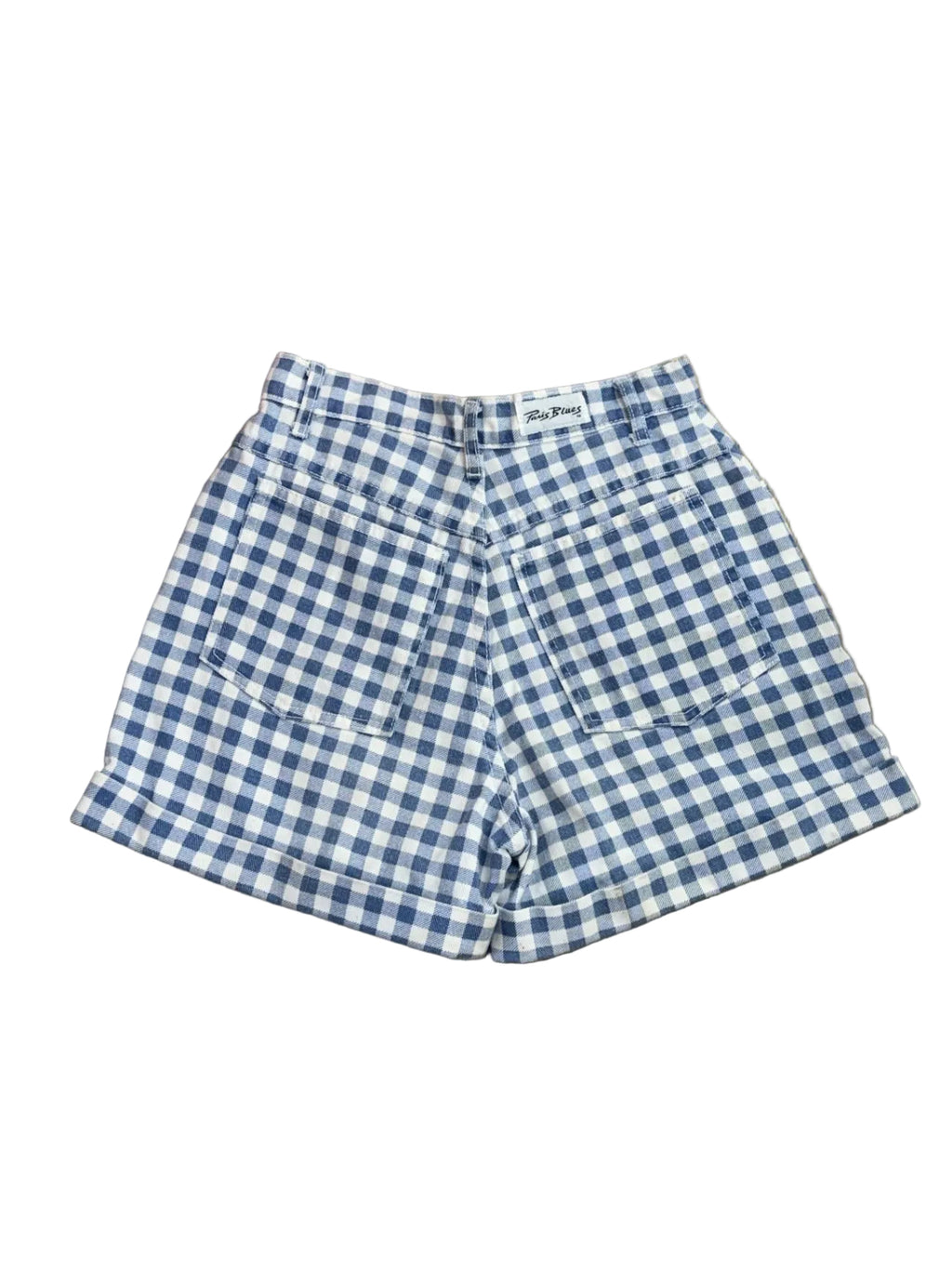Paris Blues Shorts 27 Blue and white Check