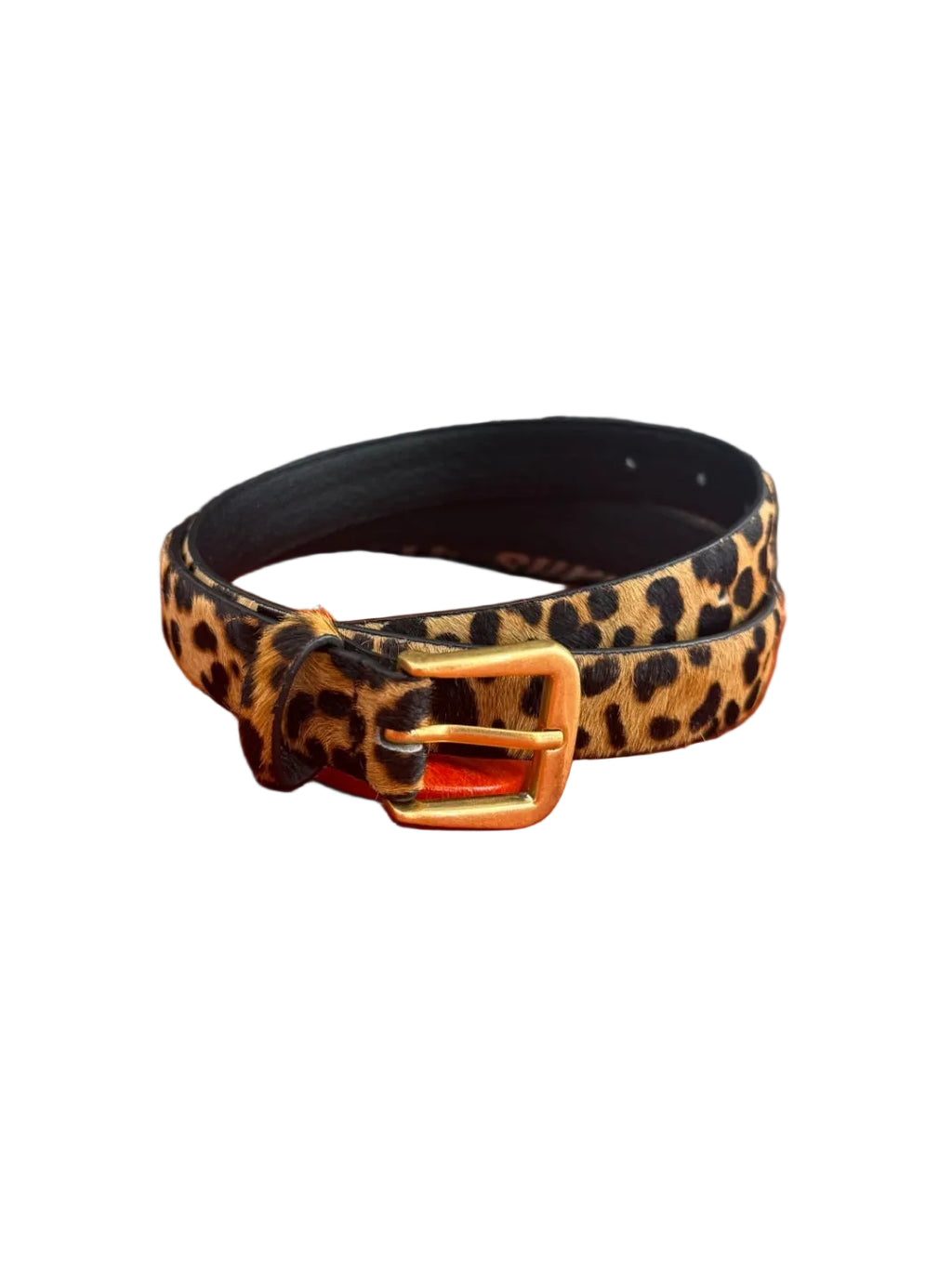 Pony Hair Leopard Belt